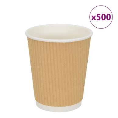 papirnate šalice za kavu 500 kom 8 oz 200 ml smeđe