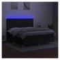 Okvir za krevet s madracem i LED rasvjetom, crni, 180x200 cm, tekstil thumbnail 4