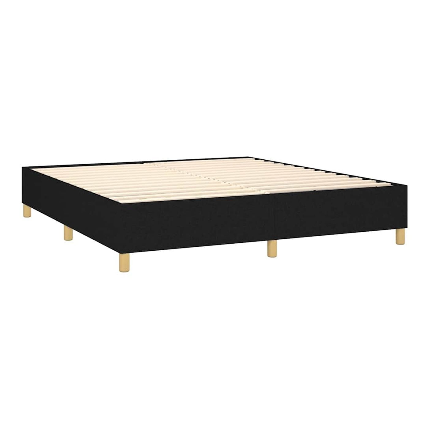 Okvir za krevet s madracem i LED rasvjetom, crni, 180x200 cm, tekstil - 5