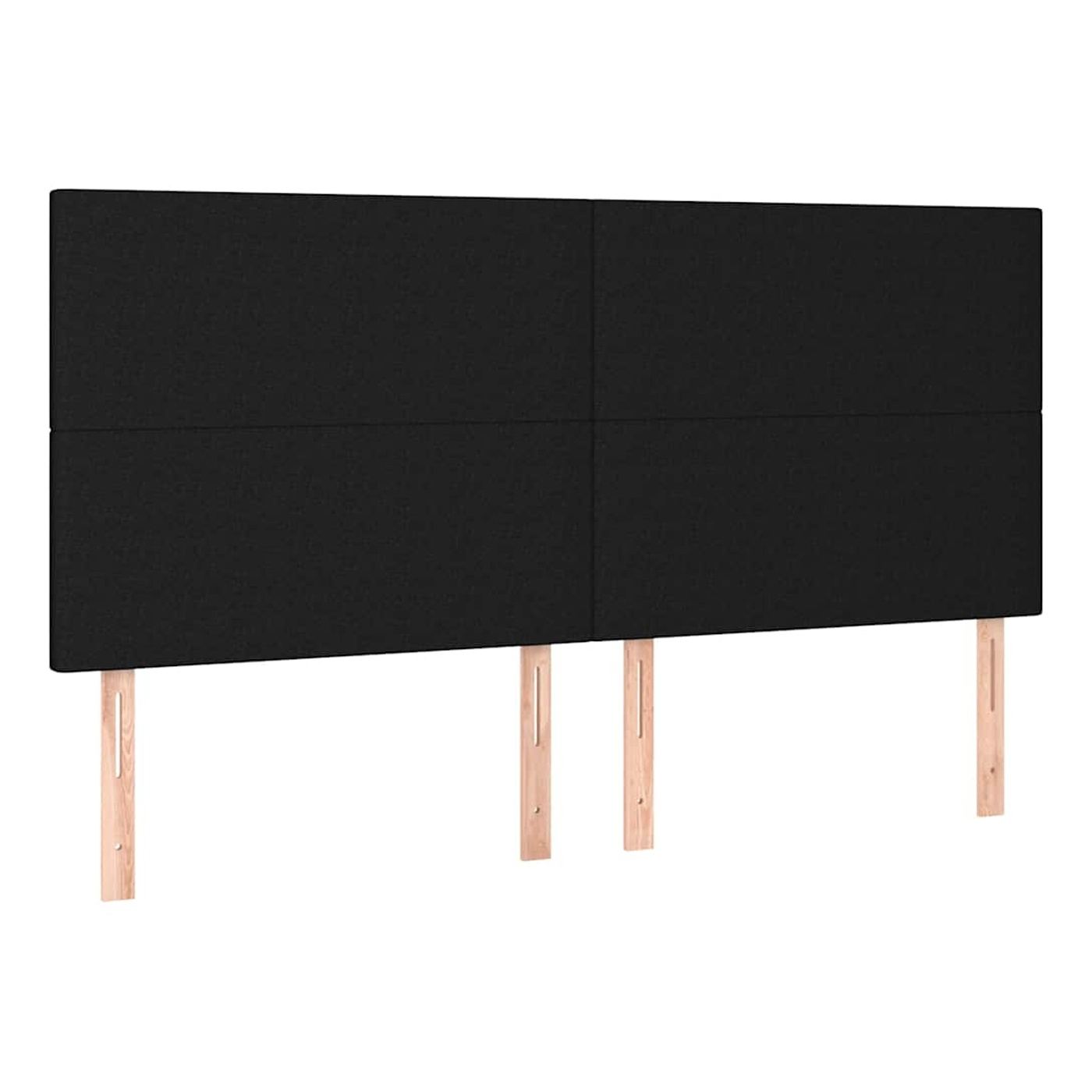 Okvir za krevet s madracem i LED rasvjetom, crni, 200x200 cm, tkanina - 7