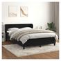 Boxspring krevet s madracem, crni, 140x190 cm, baršun thumbnail 1
