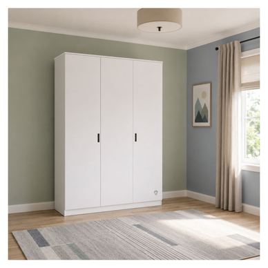 Dulap cu 3 usi  Colectia White, 137x53x197 cm