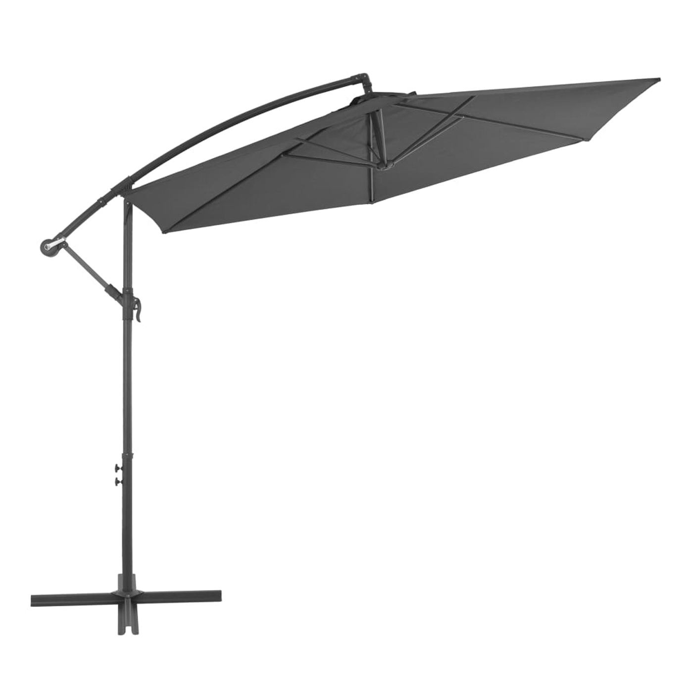 Konzolni kišobran s aluminijskim stupom, 300 cm, antracit - 2