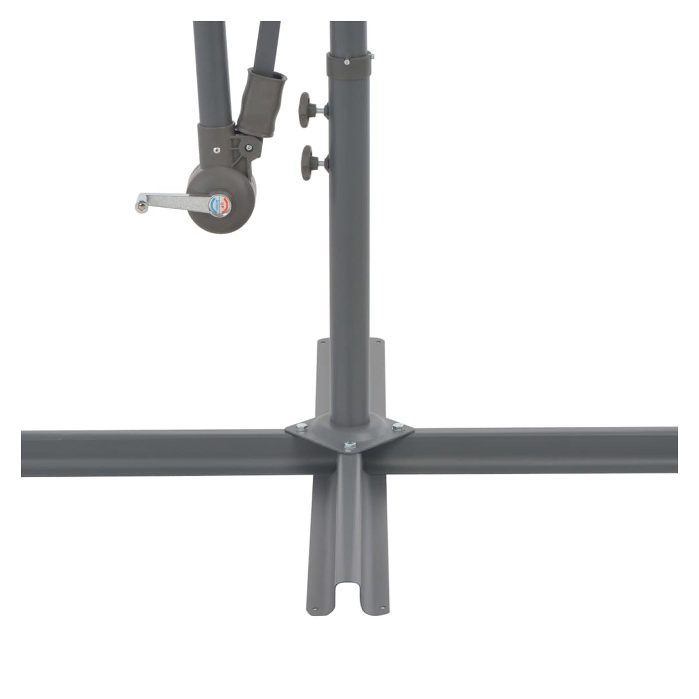 Konzolni kišobran s aluminijskim stupom, 300 cm, antracit - 5