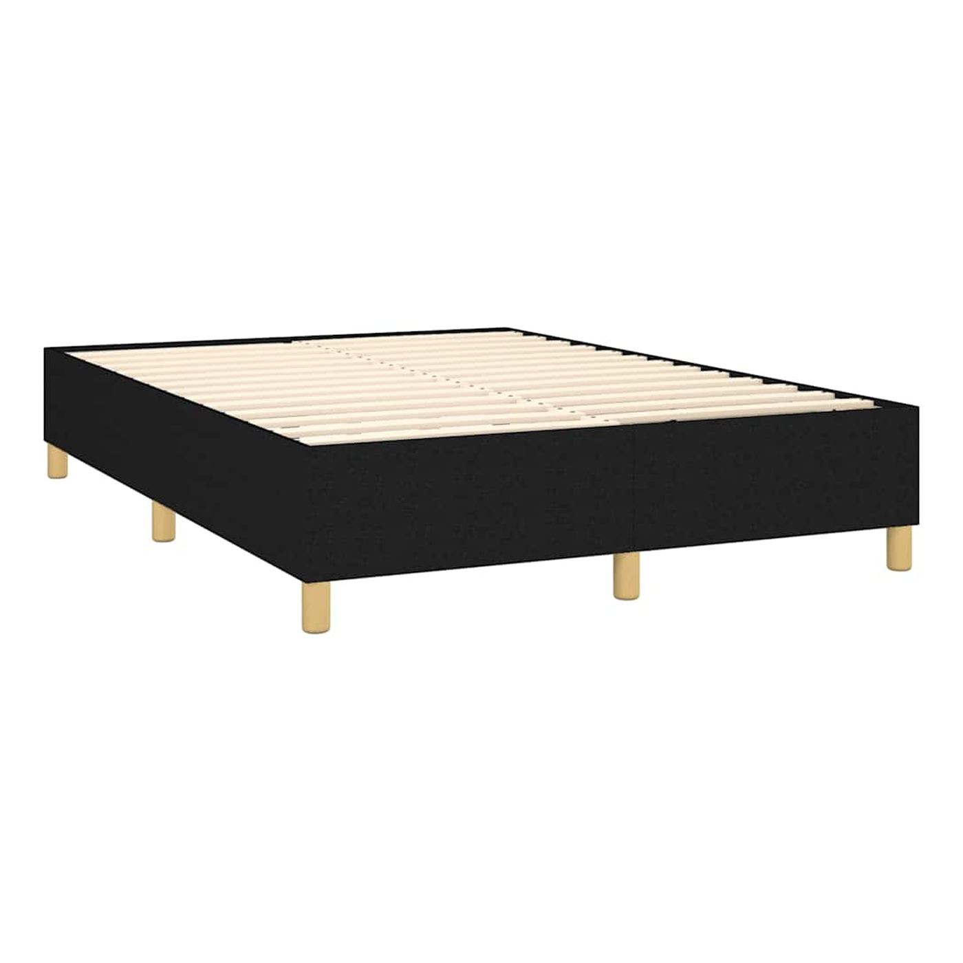 Okvir za krevet s madracem i LED rasvjetom, crni, 140x190 cm, tekstil - 5