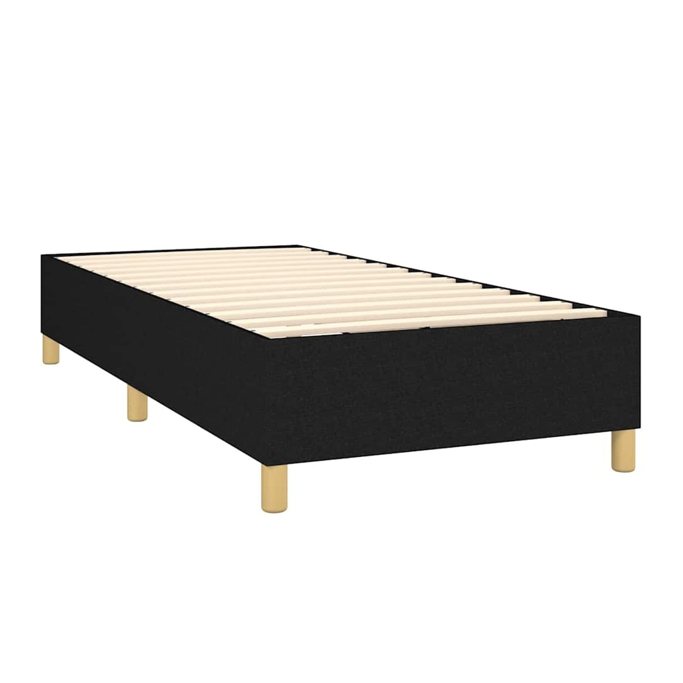 Okvir za krevet s madracem i LED rasvjetom, crni, 90x200 cm, tekstil - 5