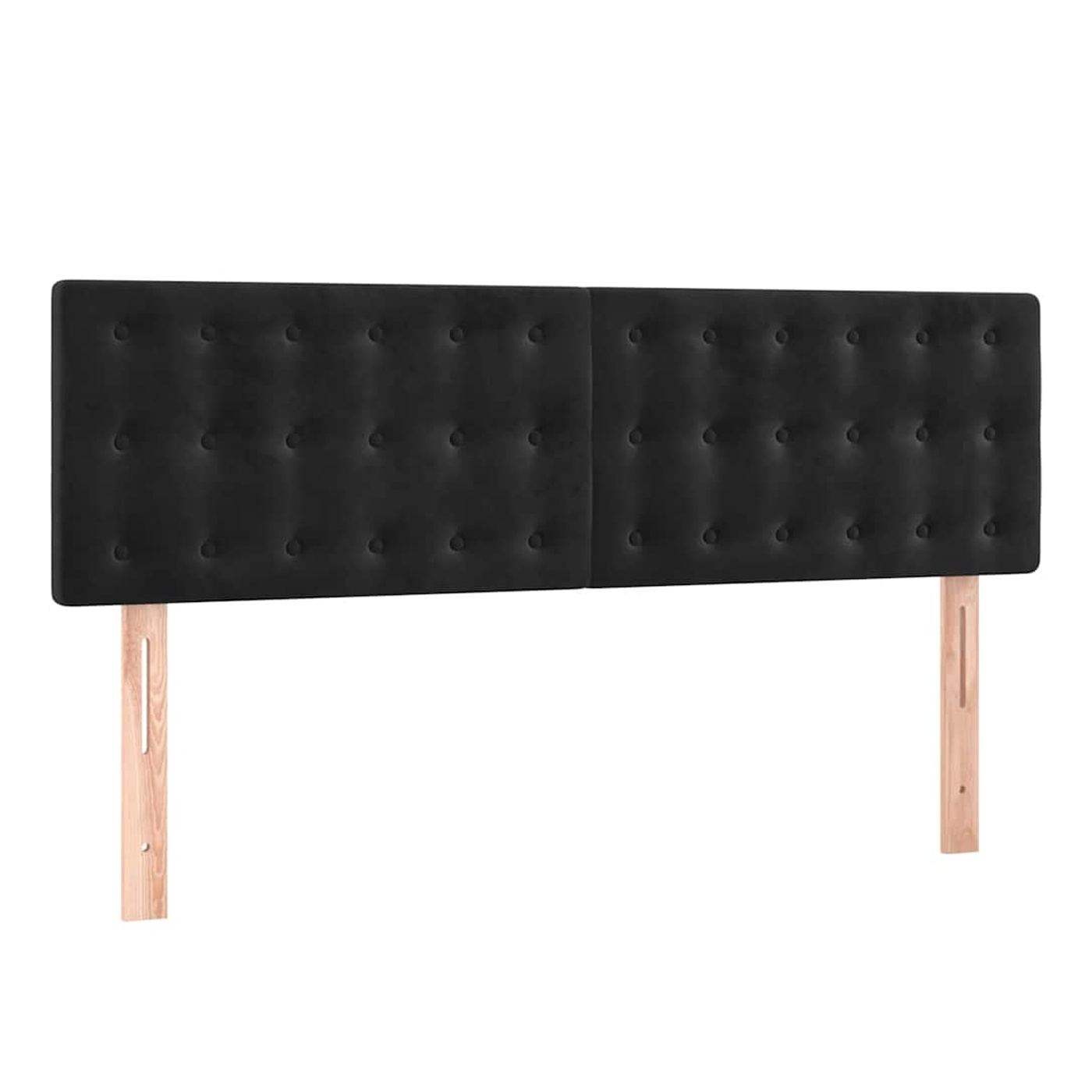 Boxspring krevet s madracem, crni, 140x190 cm, baršun - 6