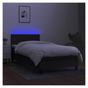 Okvir za krevet, madrac i LED, crni, 100x200 cm, tekstil thumbnail 4