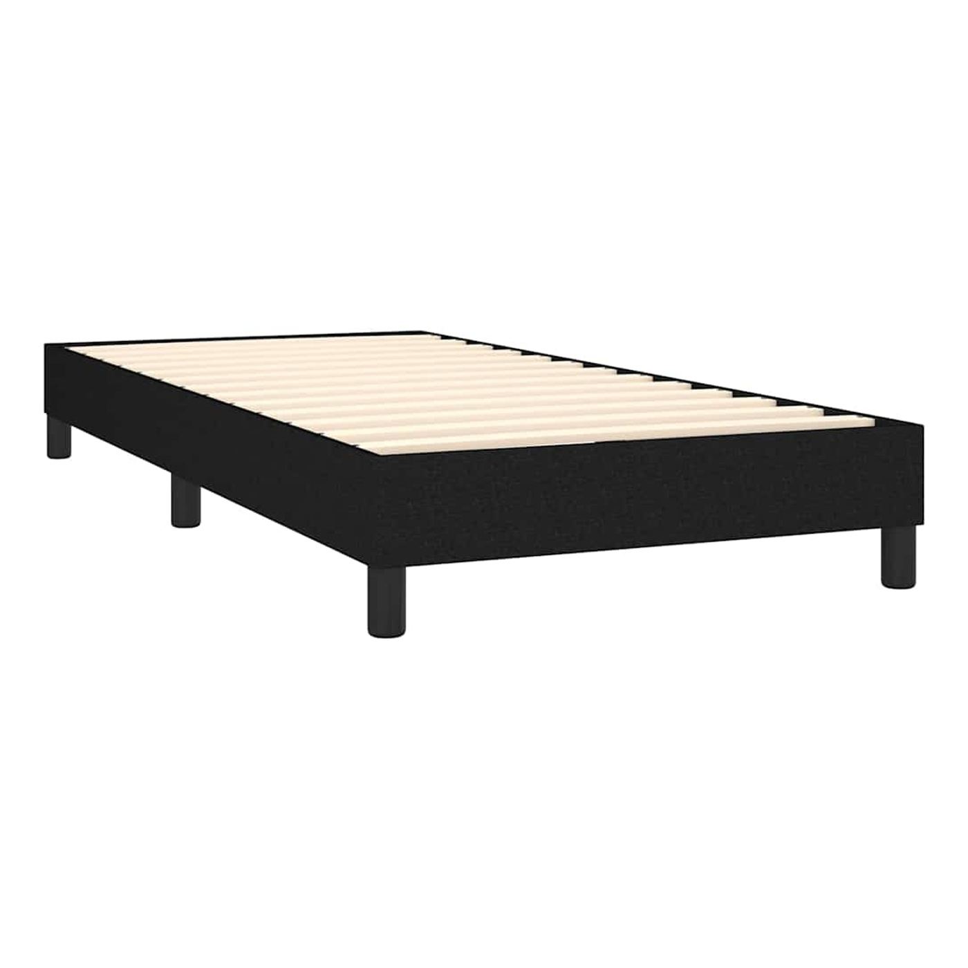 Okvir za krevet, madrac i LED, crni, 100x200 cm, tekstil - 5