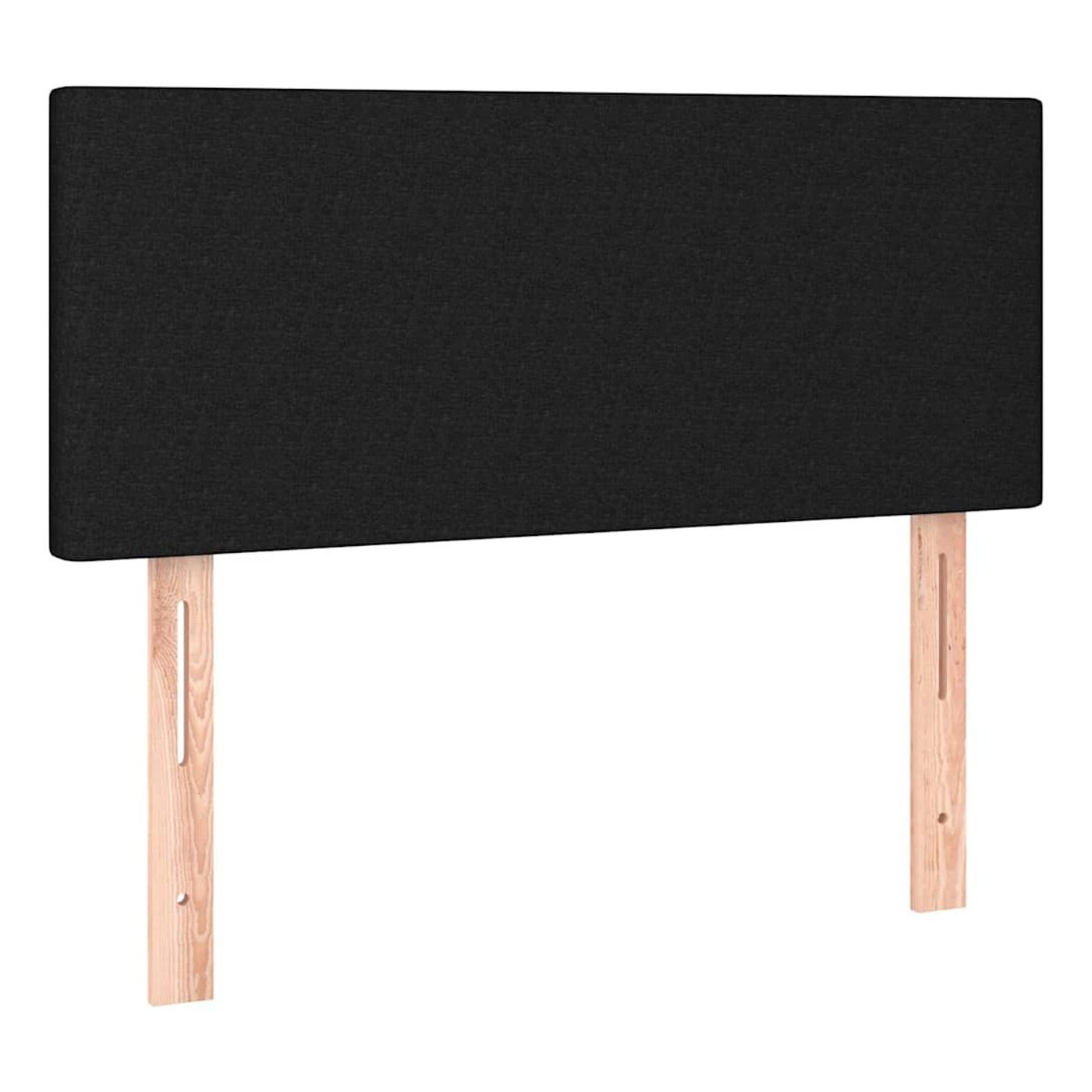Okvir za krevet, madrac i LED, crni, 100x200 cm, tekstil - 7