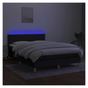 Okvir za krevet s madracem i LED rasvjetom, crni, 140x200 cm, tekstil thumbnail 4