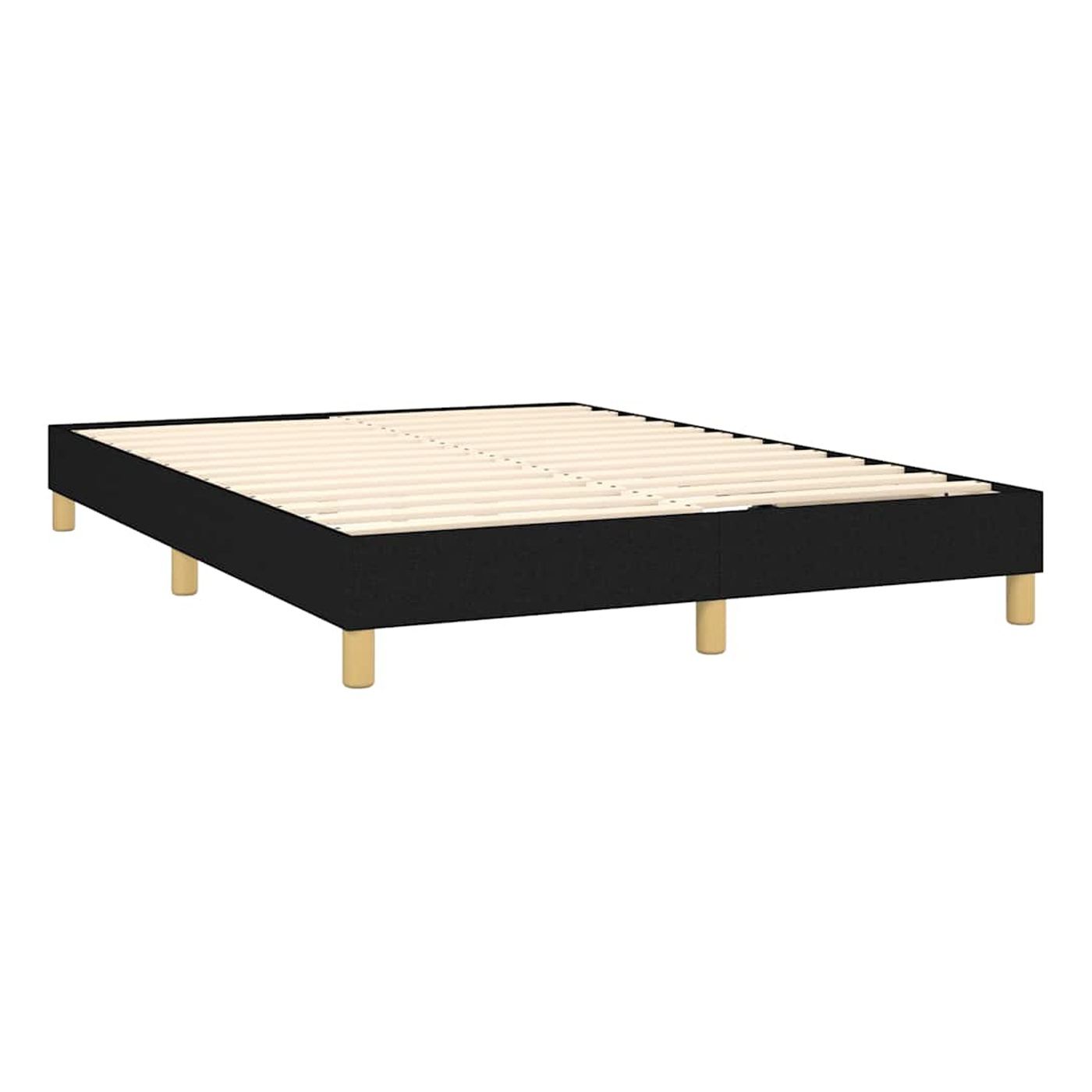 Okvir za krevet s madracem i LED rasvjetom, crni, 140x200 cm, tekstil - 5