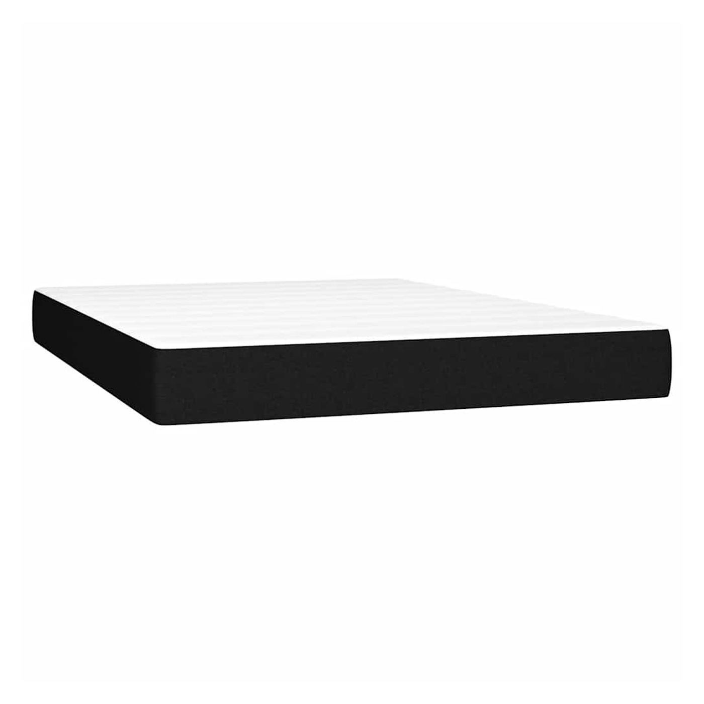 Okvir za krevet s madracem i LED rasvjetom, crni, 140x200 cm, tekstil - 6