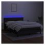 Okvir za krevet s madracem i LED rasvjetom, crni, 140x200 cm, tekstil thumbnail 4