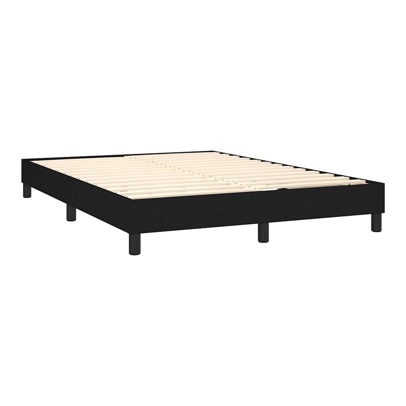 Okvir za krevet s madracem i LED rasvjetom, crni, 140x200 cm, tekstil - 5