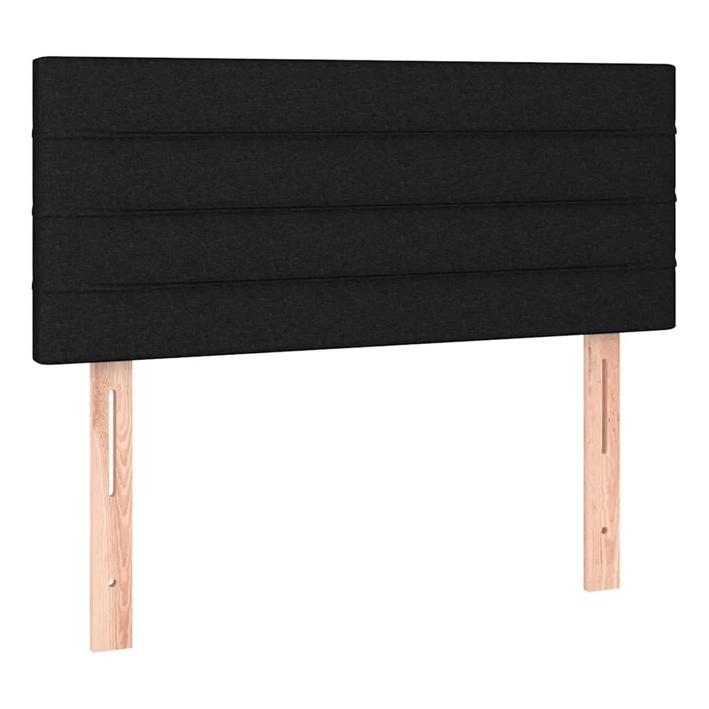 Легло с пружини, матрак и LED, черно, 90x190 см, текстил - 7