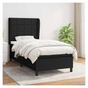 Boxspring krevet s madracem, crni, 90x190 cm, tekstil thumbnail 1