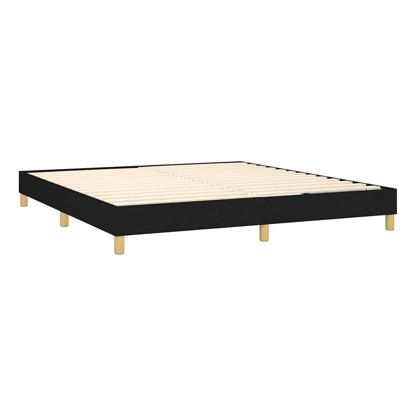 Okvir za krevet s madracem i LED rasvjetom, crni, 180x200 cm, tekstil - 5