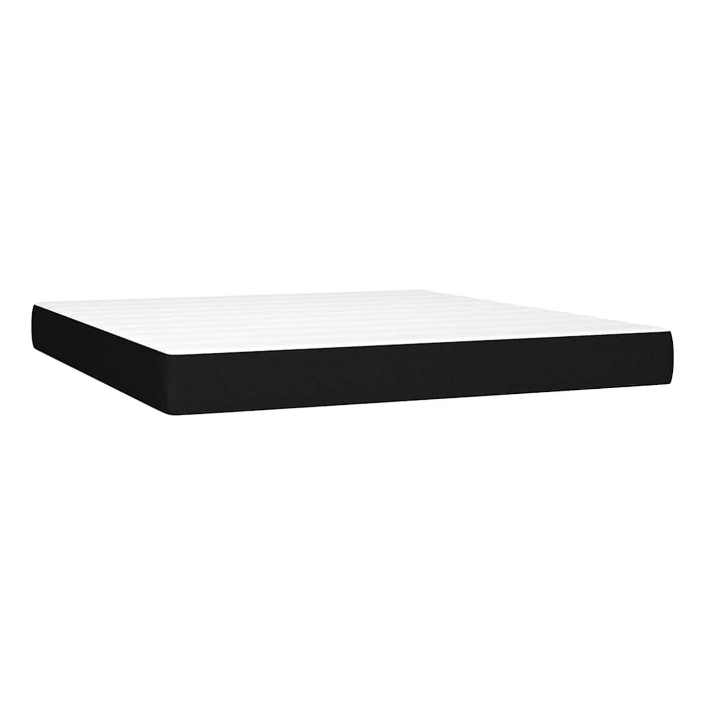 Okvir za krevet s madracem i LED rasvjetom, crni, 180x200 cm, tekstil - 6