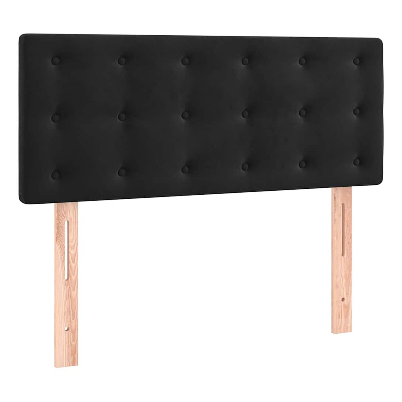 Легло с пружини, матрак и LED осветление, черно, 100x200 см, кадифе - 7