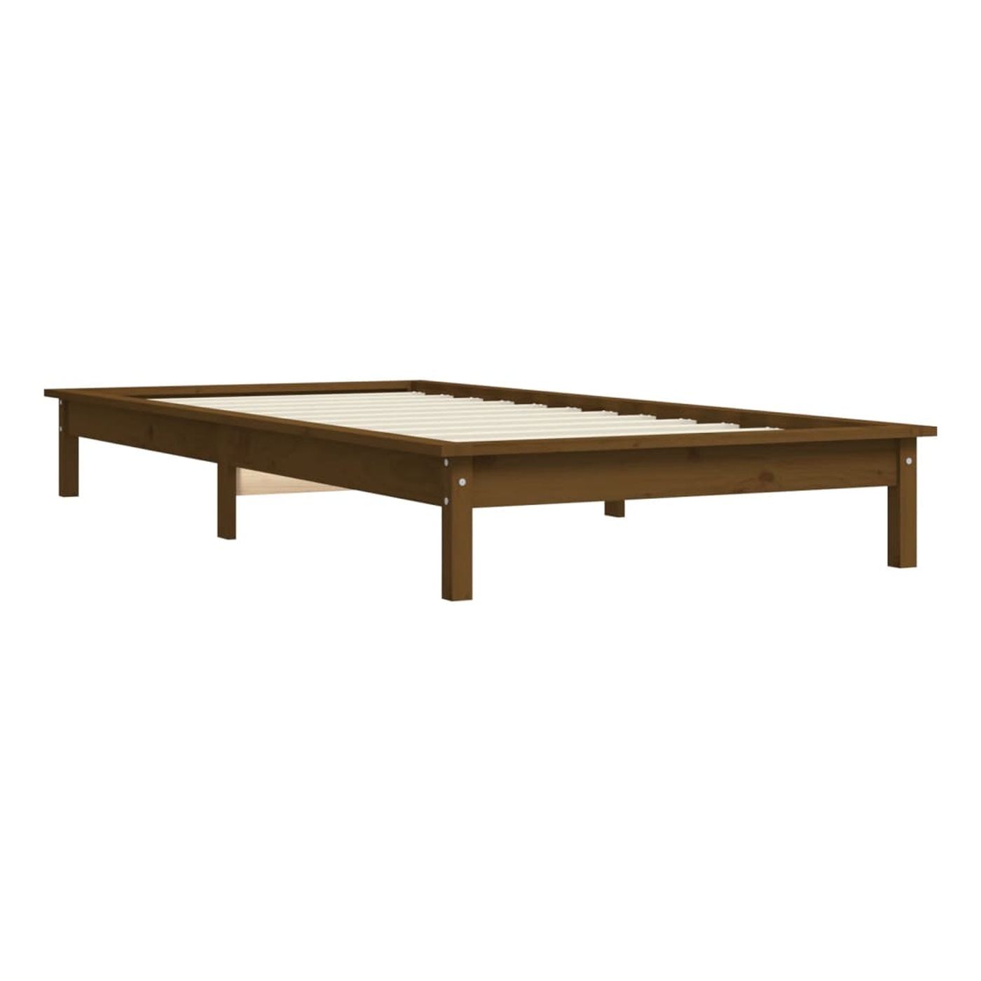 Okvir postelje 3FT, medeno rjava, 90x190 cm, masivni bor - 4