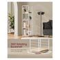Въртящ се на 360 градуса рафт за книги, метална рамка, с 5 рафта от MDF, 43x43x158см, бял thumbnail 4