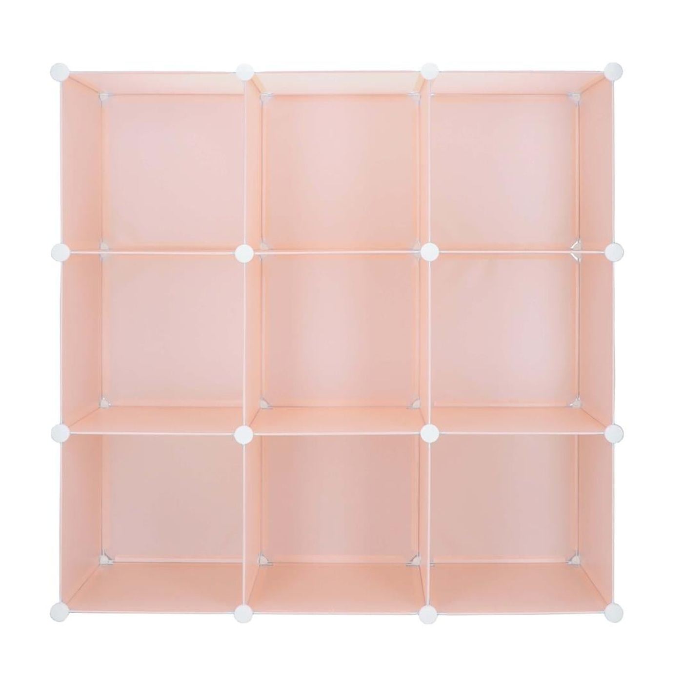 Детски модулен гардероб с 9 отделения, PVC, 110x110x37 см, многоцветен - 7