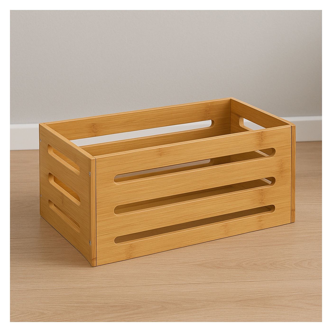 5Five Solid Bamboo Storage Basket, 15x31x15 cm, Natural - 4