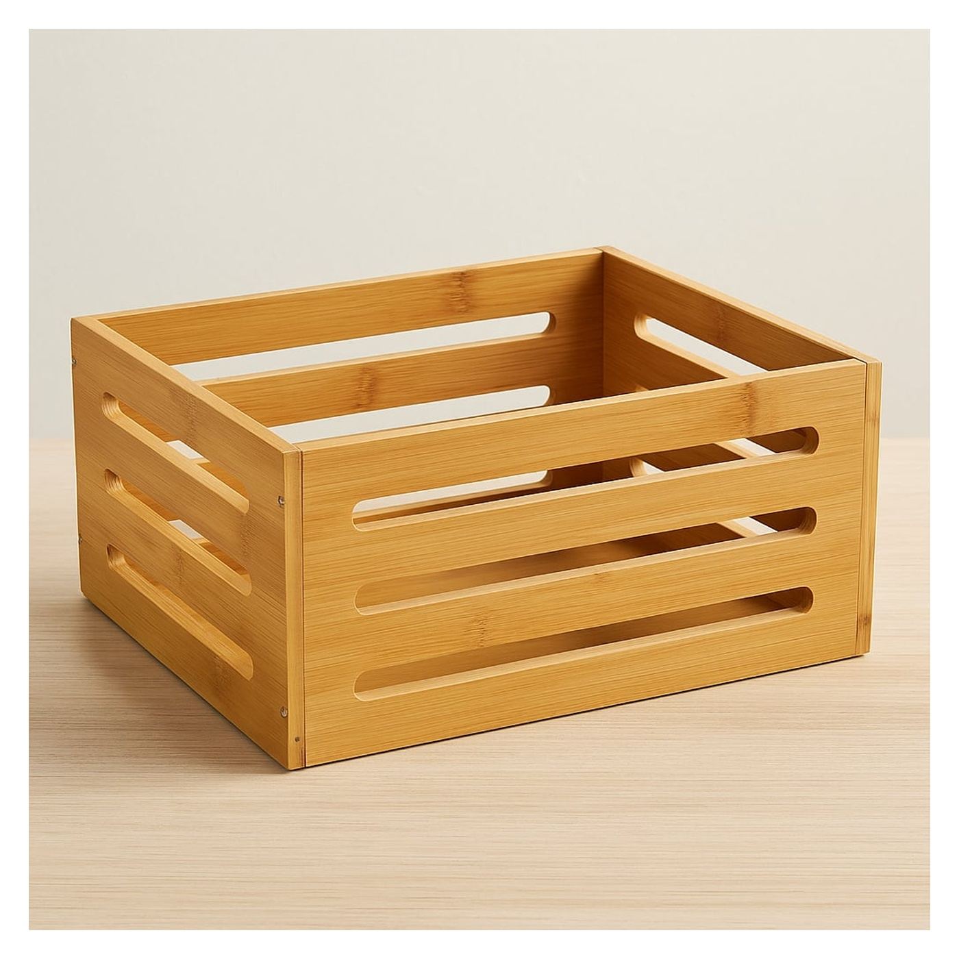 5Five кошница за съхранение от масив бамбук, 31x15x31 см, натурален - 6