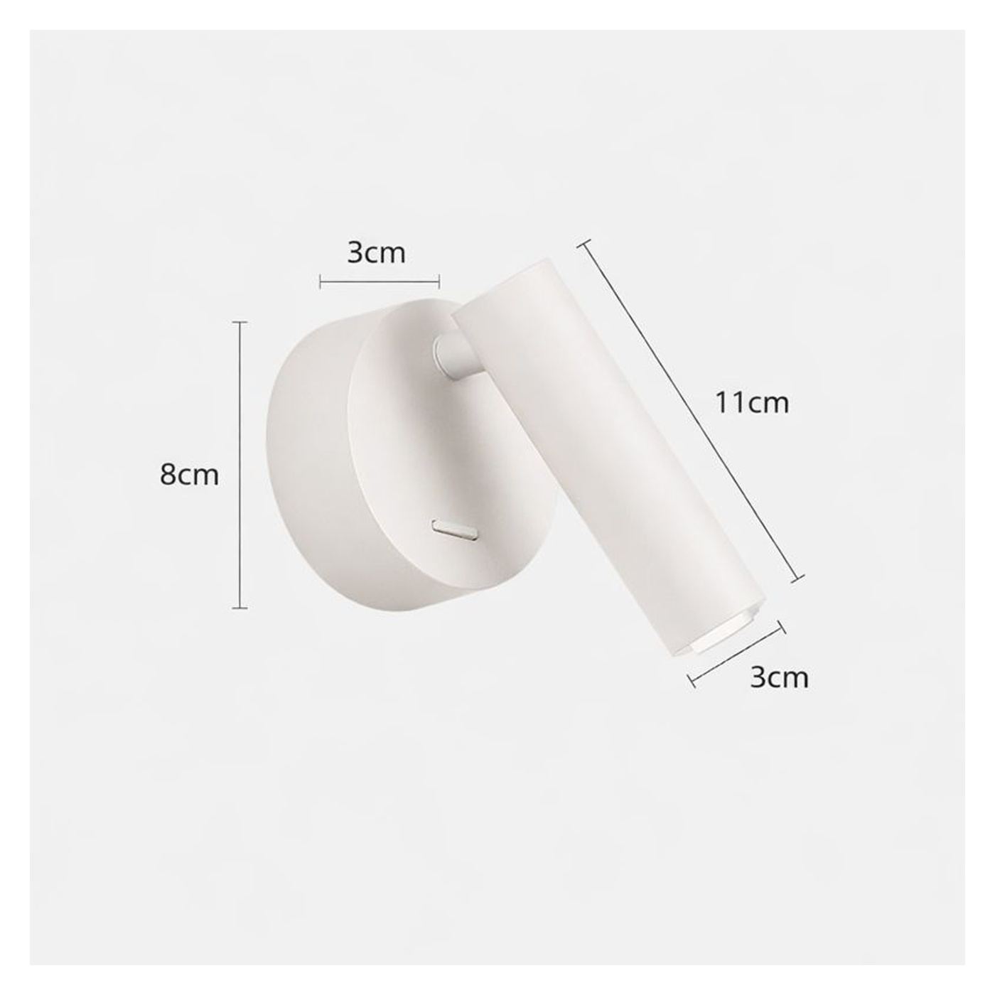 Aplica LED din metal White cu spot directionabil - 3
