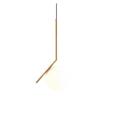 Pendul modern cu glob opac și structură metalică aurie 50x15 cm