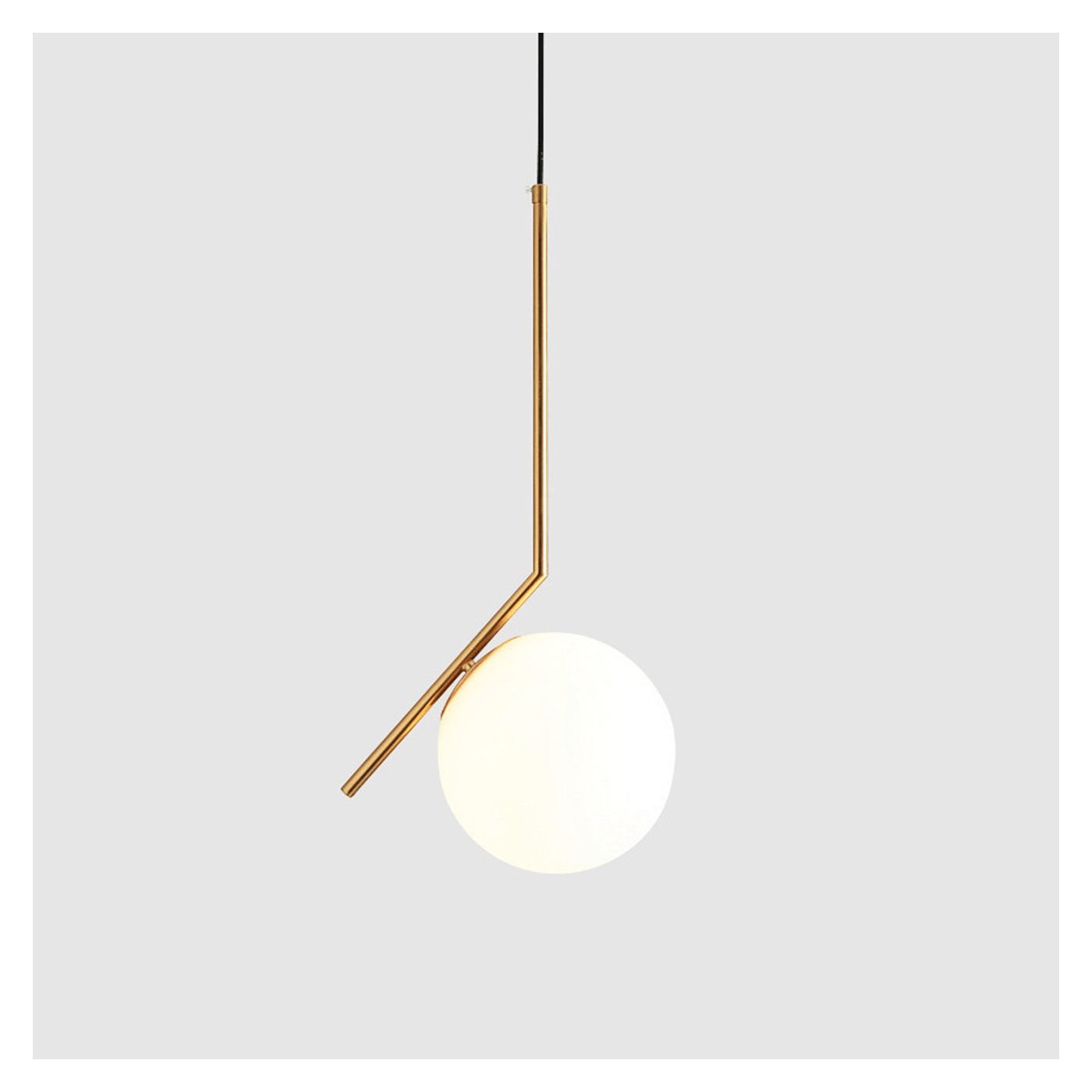 Pendul modern cu glob opac și structură metalică aurie 50x15 cm - 2