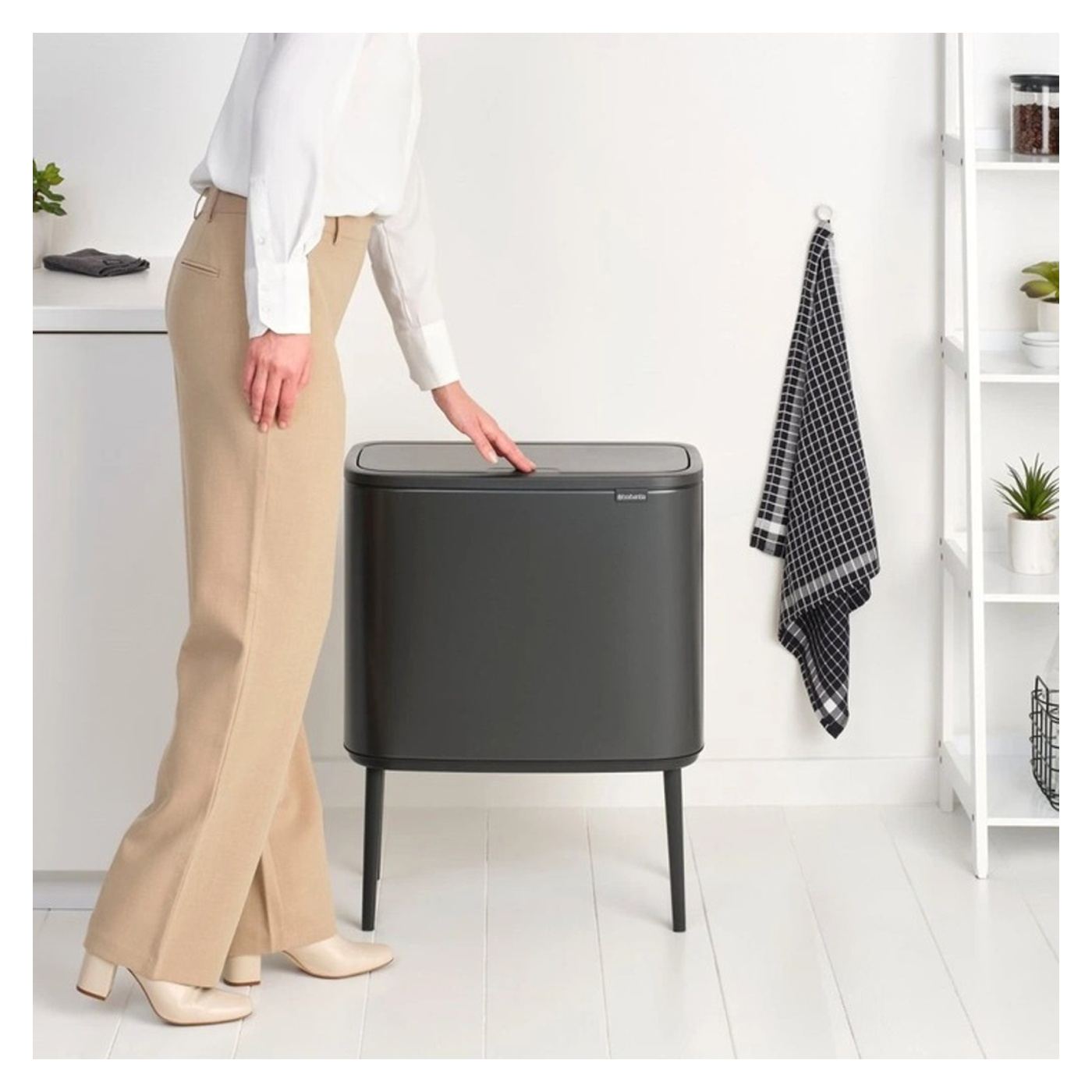Кофа за боклук с крака, Brabantia, Bo Touch Bin, 36 литра, антрацит - 5