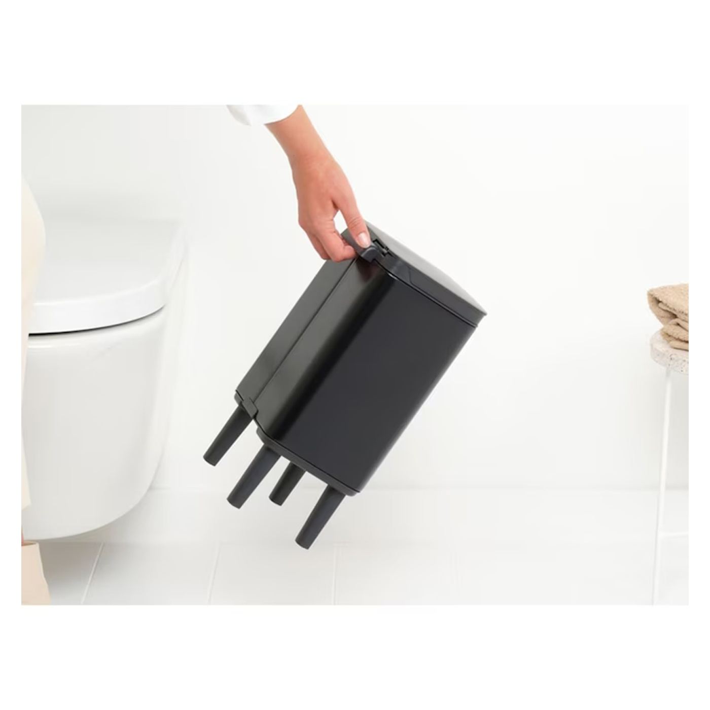 Кофа за боклук с крака, Brabantia, Bo Hi Waste Bin, 4 литра, матово черна - 5