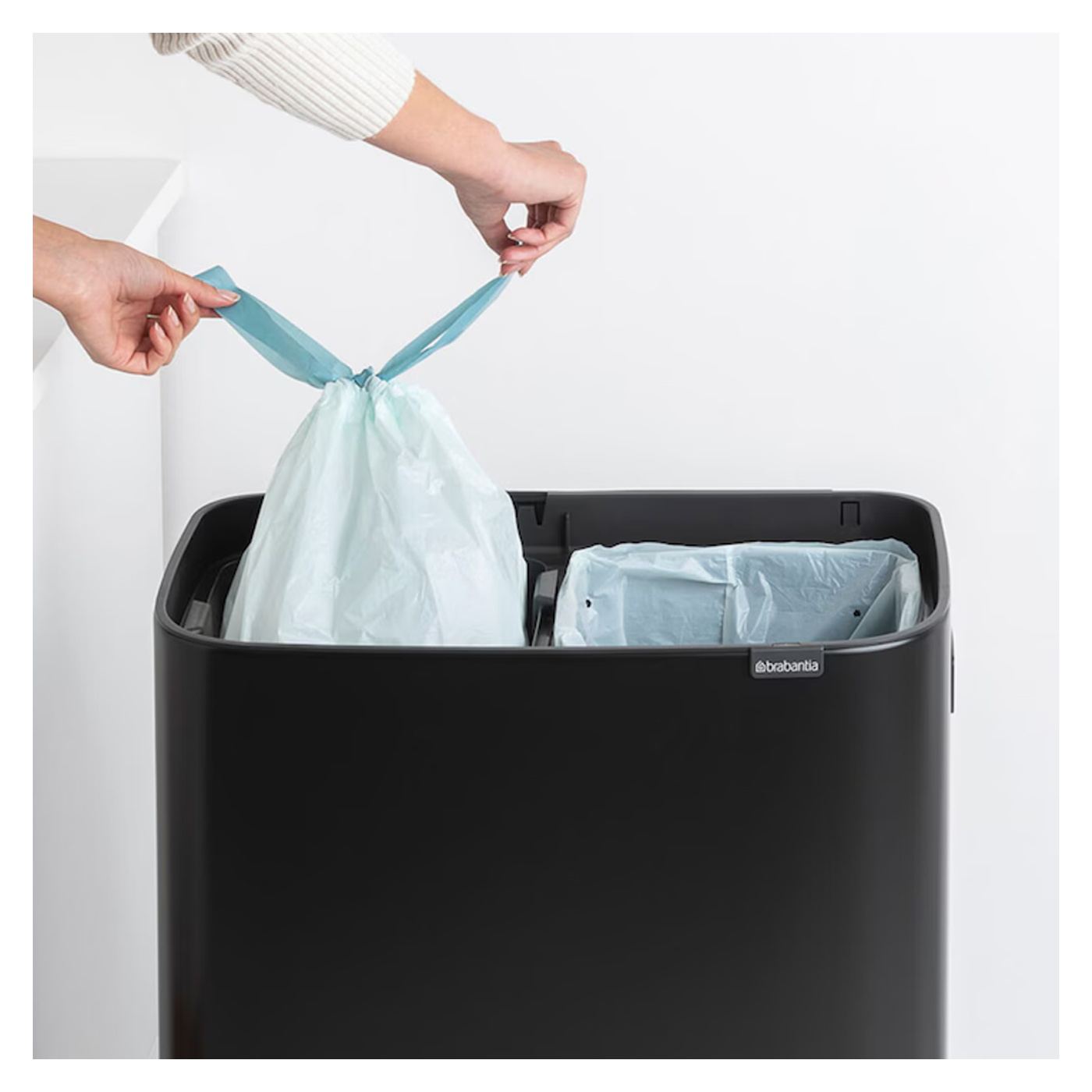 Кофа за боклук с крака, Brabantia, Bo Touch Bin Hi, 2 x 30 литра, матово черна - 5