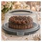 Pufo Cookies Кръгла плато с прозрачен капак за сервиране на торти, сладкиши, мъфини, Ø 30 см, Сиво thumbnail 4