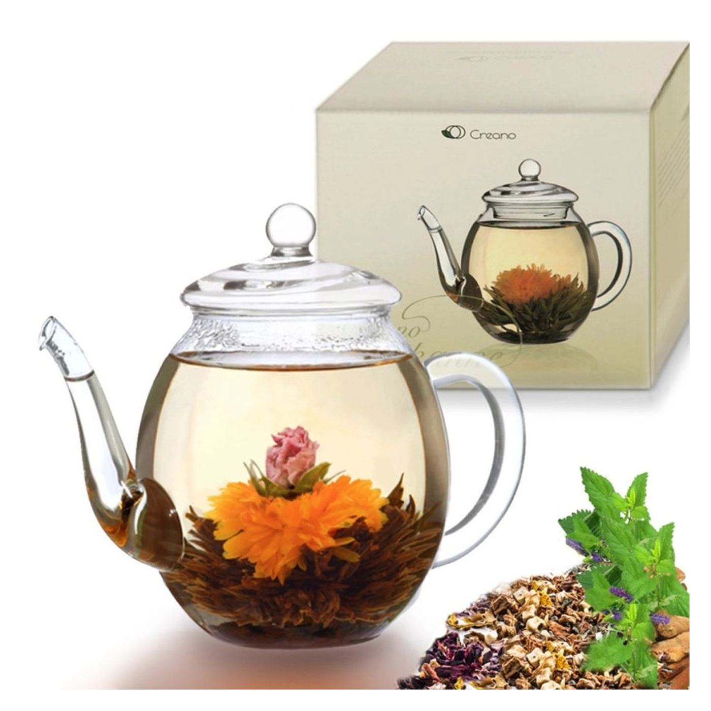 Чайник от стъкло Creano с капак, 500 ml, термоустойчив, не капещ - 6