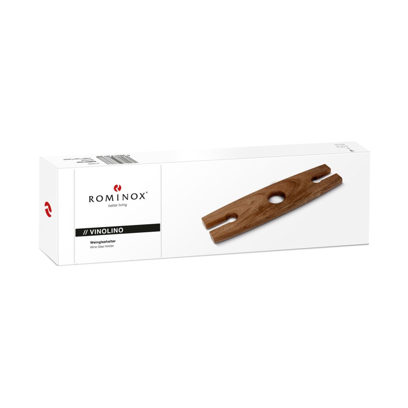 Поставка за чаши за вино Rominox Vinolino, акация, за 2 чаши, монтаж на гърлото - 4