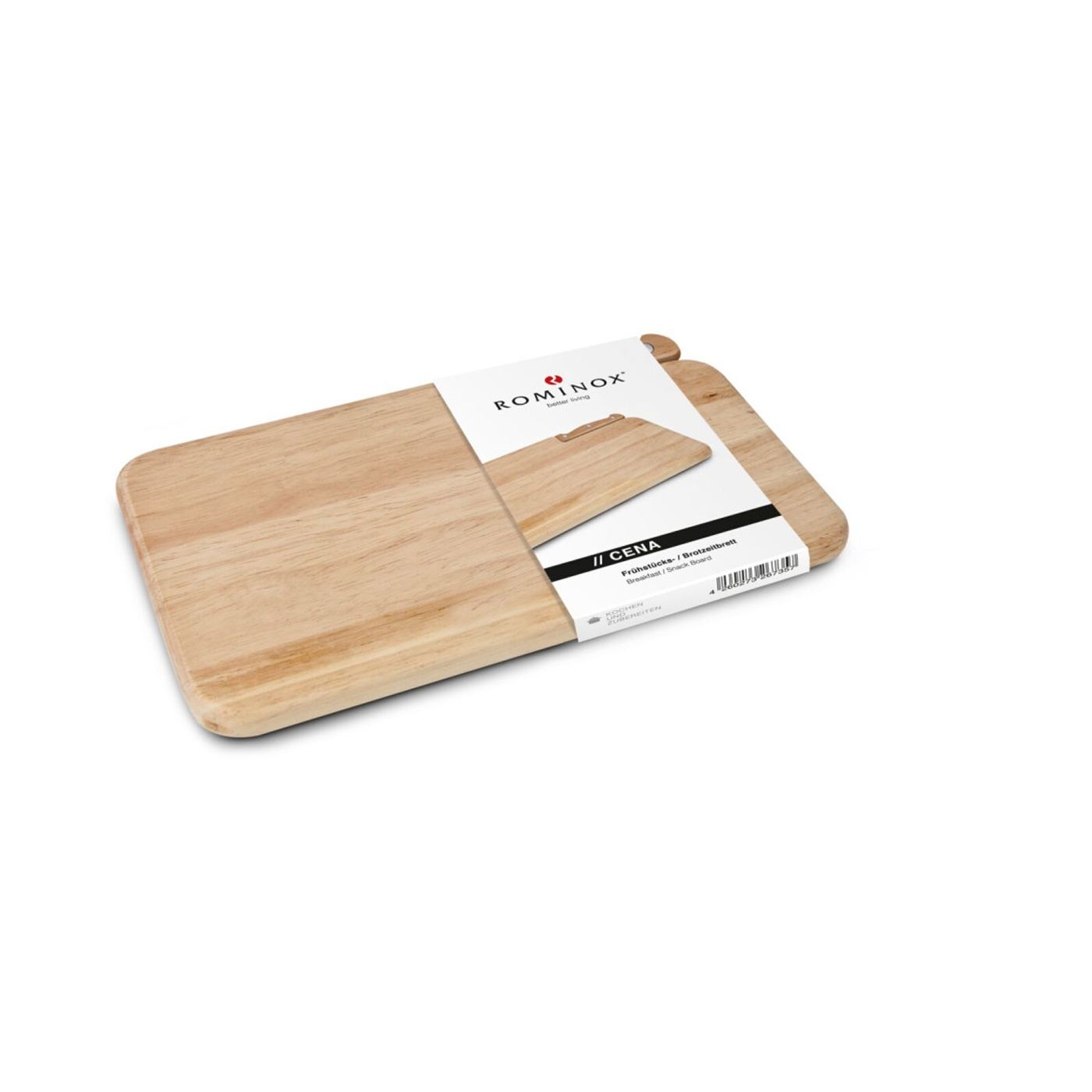 Дървена дъска за сандвичи Rominox Cena, с интегриран зъбест нож, за закуски, 23 x 14,5 см - 6
