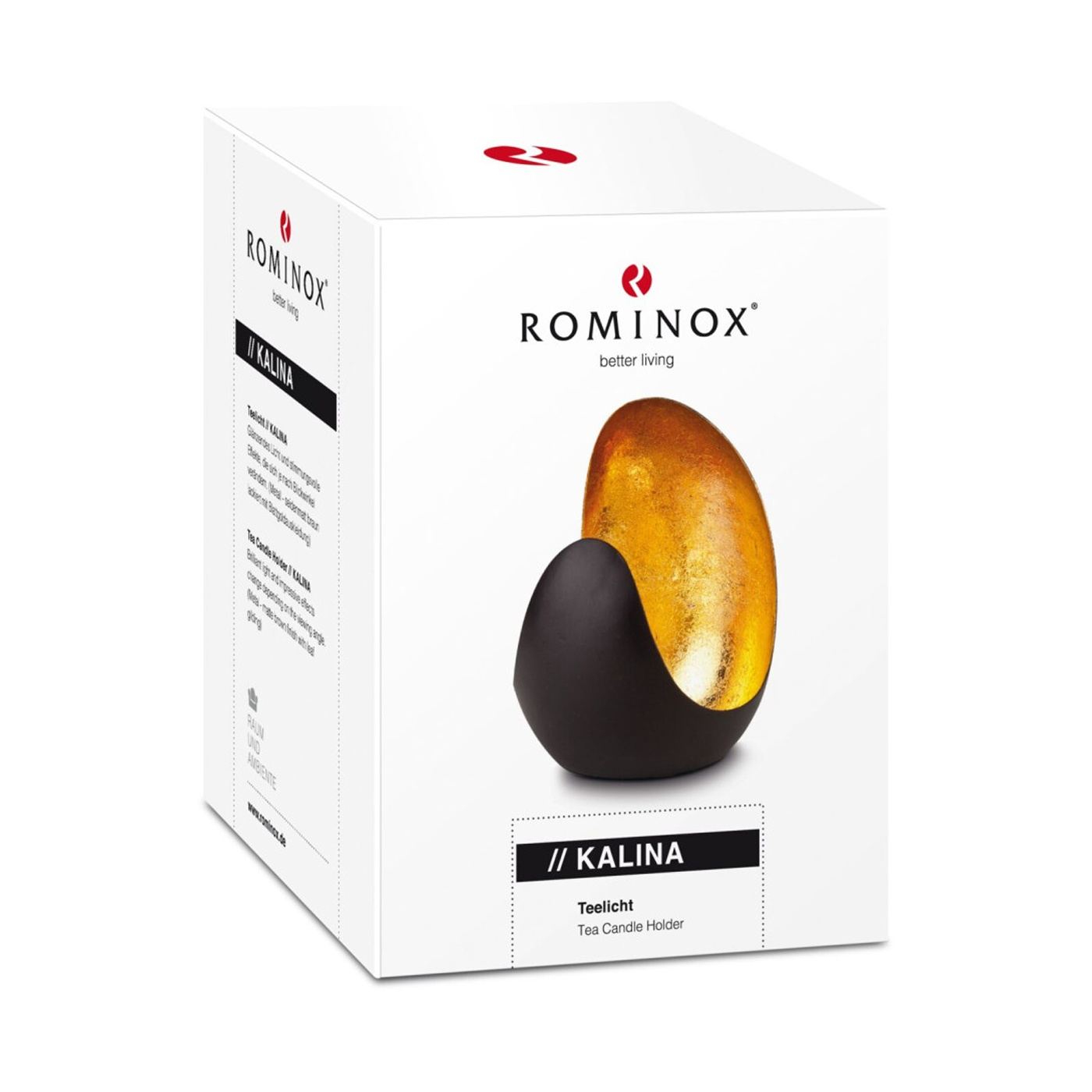 Свещник Rominox Kalina, метал кафяво/златисто, ръчно изработен, светлинен ефект, 12 x 12 x 13,7 cm - 4