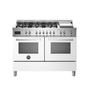 Газов плот Bertazzoni, 120 см, 6 котлона и Teppanyaki плоча, 2 електрически фурни, Колекция Professional, Бял thumbnail 1