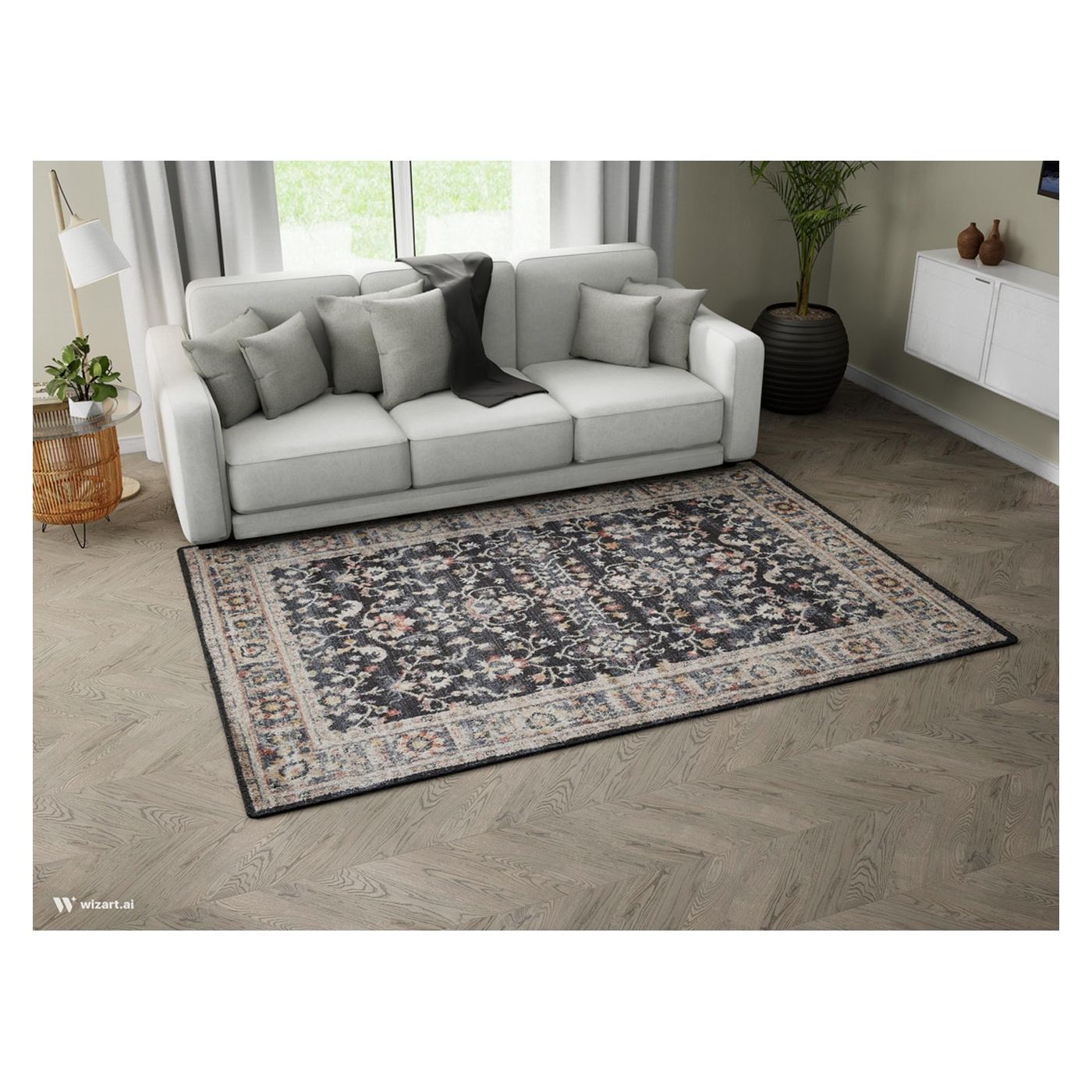 Килим Florence Navy Beige - 8