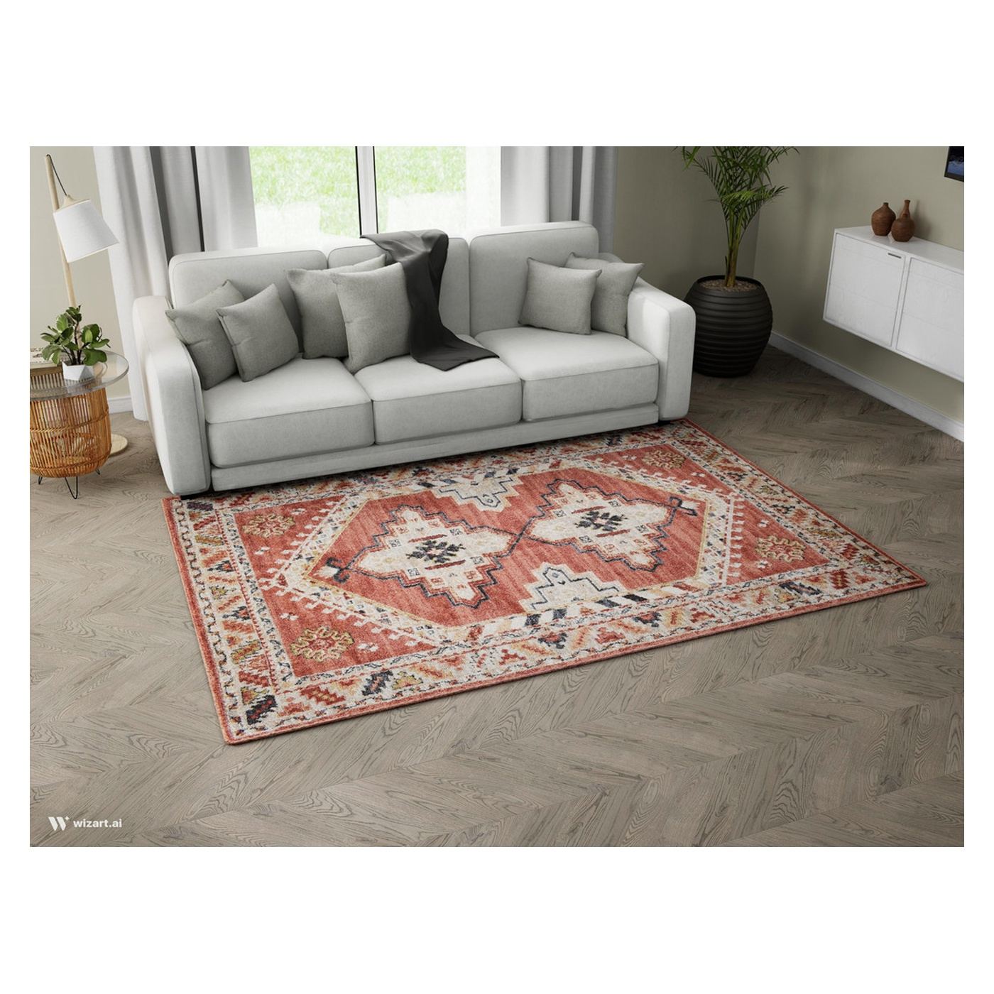 Килим Florence Burgundy Cream - 7