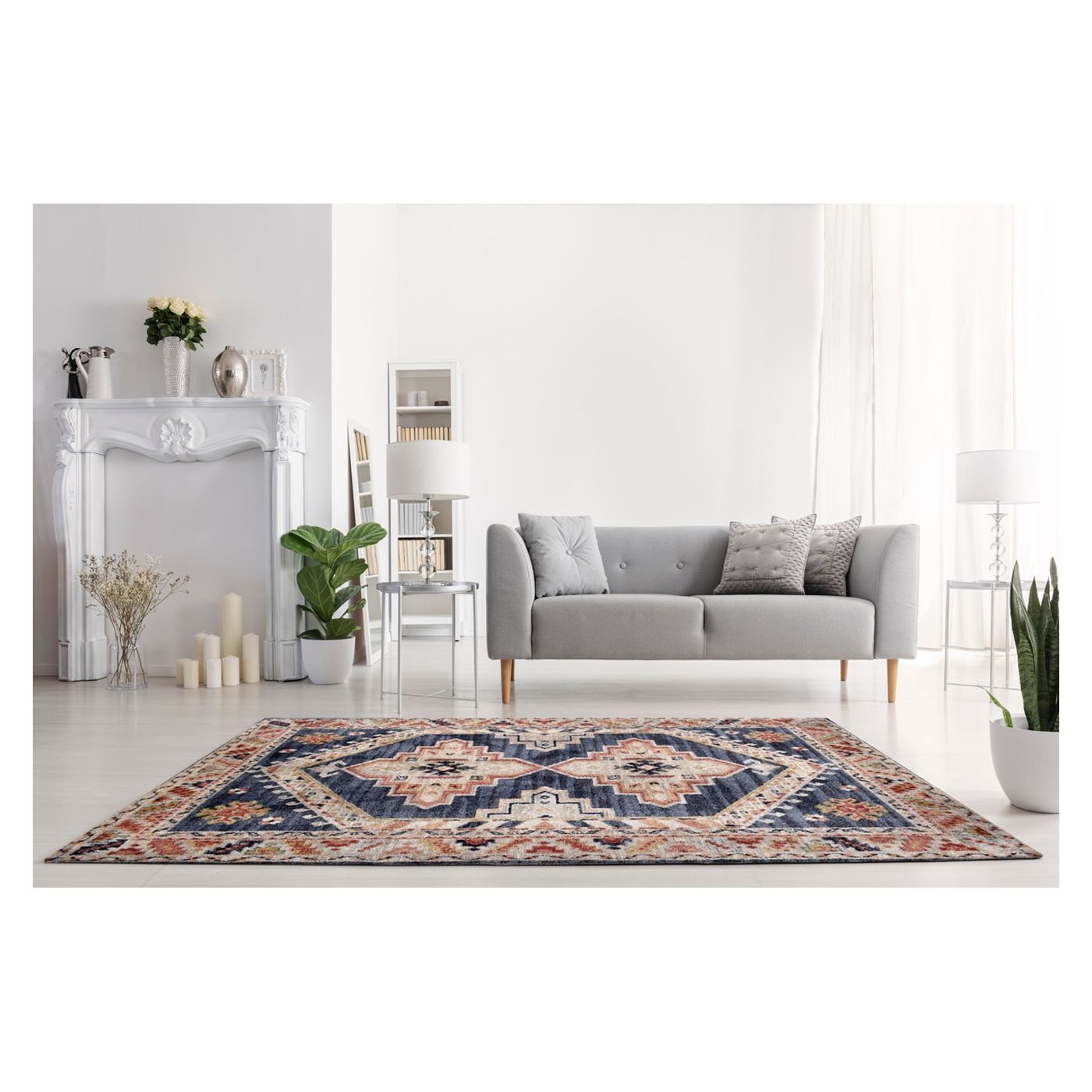Килим Florence Navy Cream - 8
