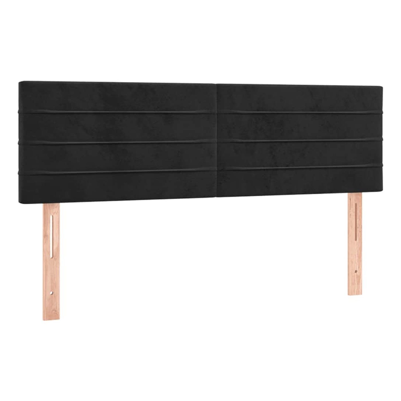 Boxspring krevet s madracem, crni, 140x190 cm, baršun - 6