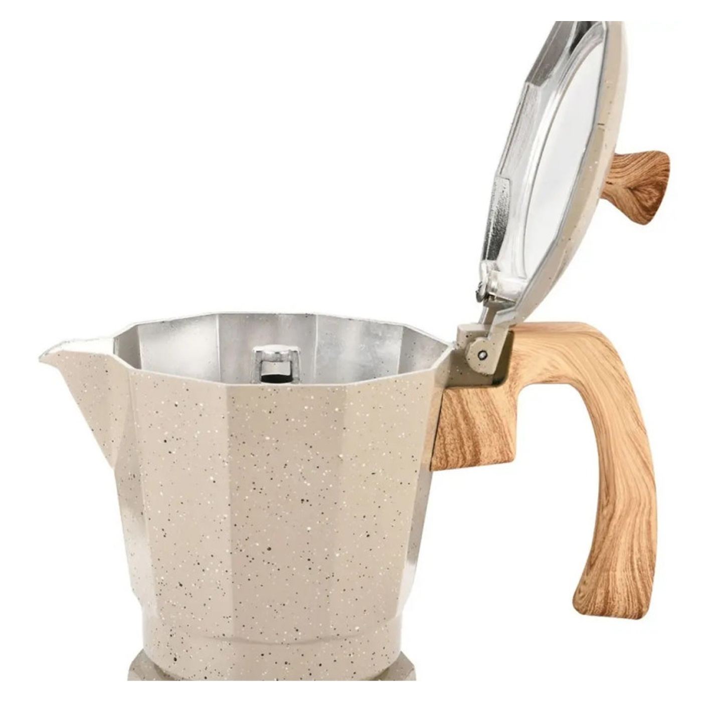 Ηλεκτρική κουβανέζικη καφετιέρα Klausberg KB 7999, 500W, 6 φλιτζάνια, Ενσωματωμένη θέρμανση, Ασφαλιστική βαλβίδα, Μπεζ μάρμαρο - 10