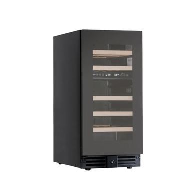 Racitor de vin incorporabil, KlimaItalia, 28 sticle, 2 zone de racire, negru