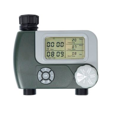 Programator pentru irigare PNI WT10, display LCD, racord 3/4, 2 iesiri, verde