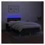 Okvir za krevet s madracem i LED rasvjetom, crni, 120x200 cm, tekstil thumbnail 4