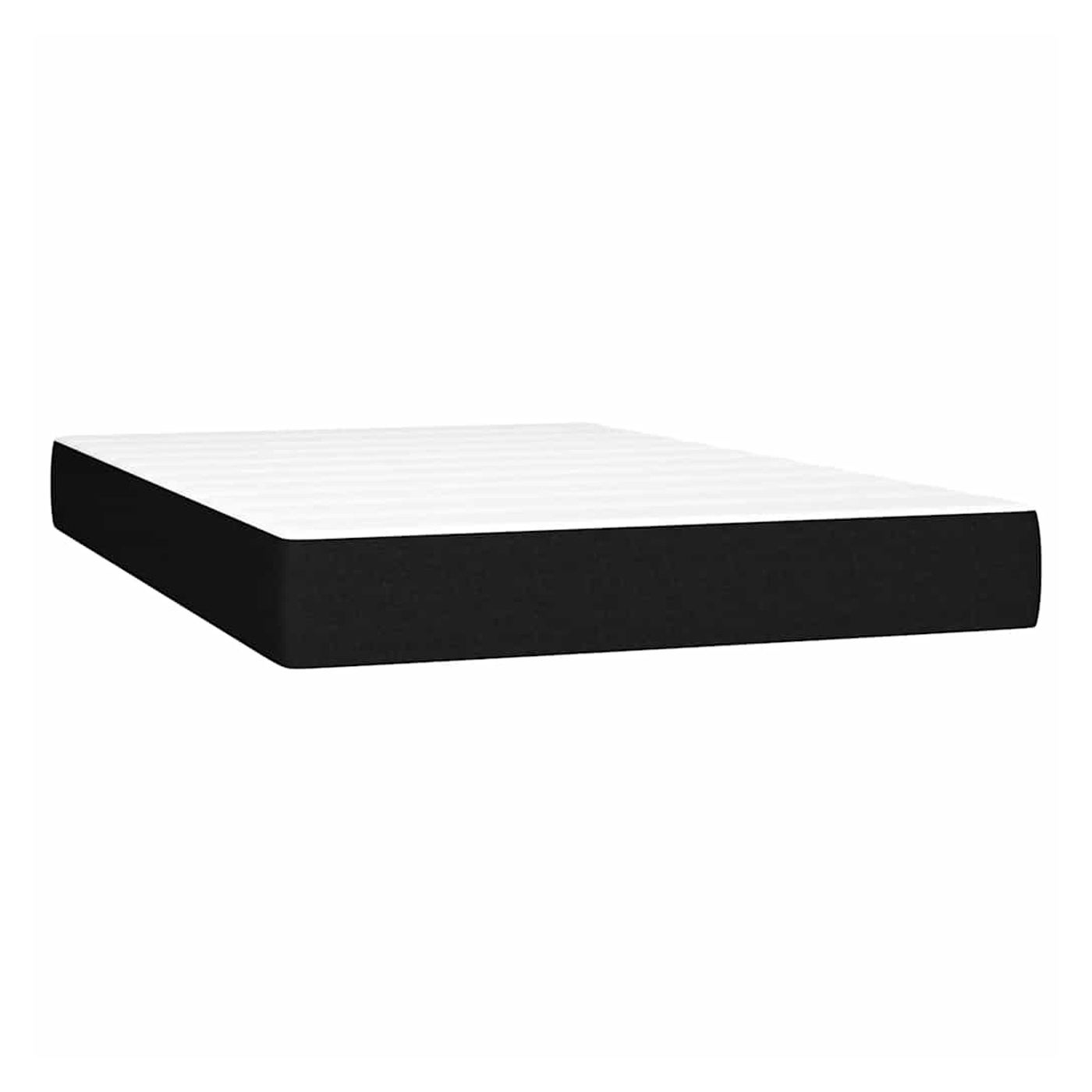 Okvir za krevet s madracem i LED rasvjetom, crni, 120x200 cm, tekstil - 6